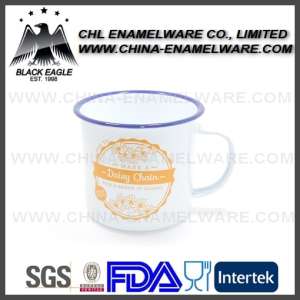 Manufacturer TUV Certificated 300ml Steel Enamel Mug with Customized Logo